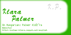 klara palmer business card
